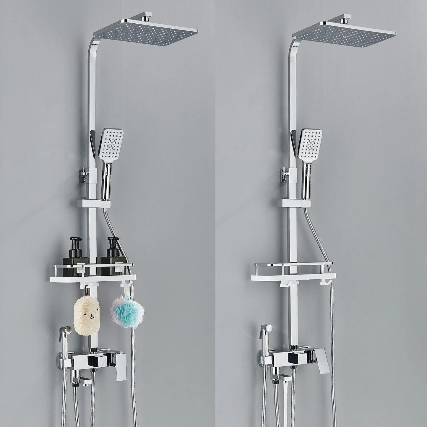 Premium Rain Shower Head Set with 4 Spray Modes
