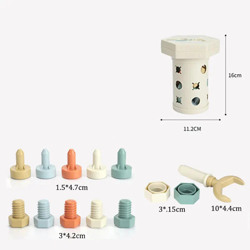 Learning Wooden Screw Toy Set