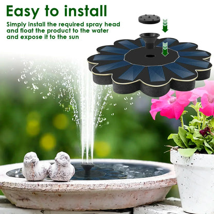 Water Fountain with 5 Spray Nozzles for Patio & Pond