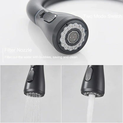 Sleek Pull-Down Kitchen Faucet for Contemporary Homes