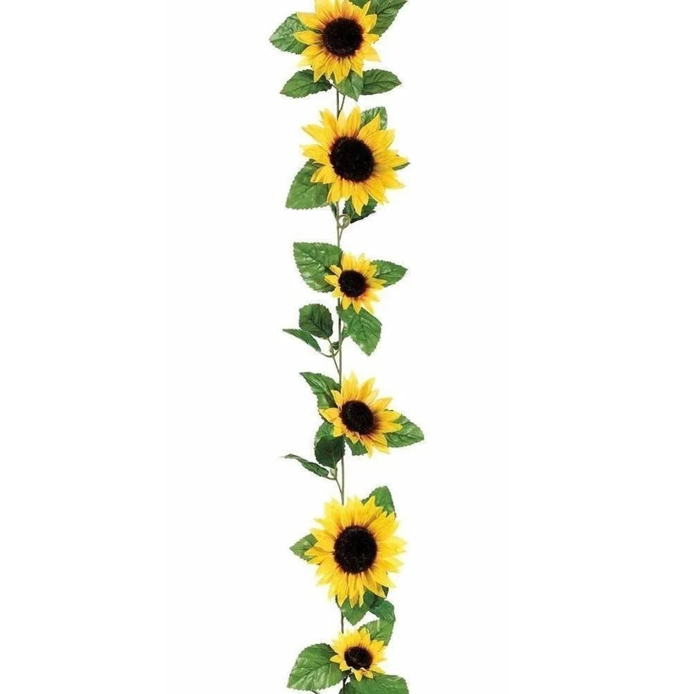 Beautiful Artificial Sunflower Garland 2.6m Long - Befez