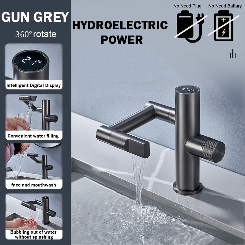 Stylish Automatic Rotating Waterfall Kitchen Faucet - Befez