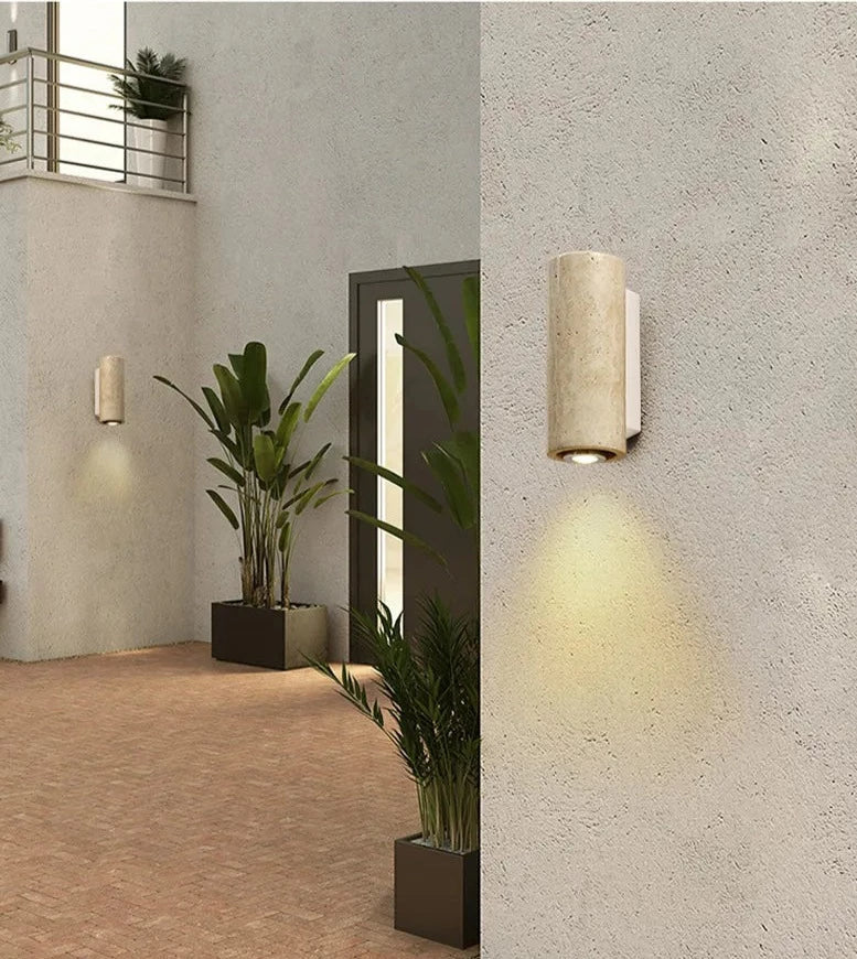 Natural Stone LED Wall Light Fixture