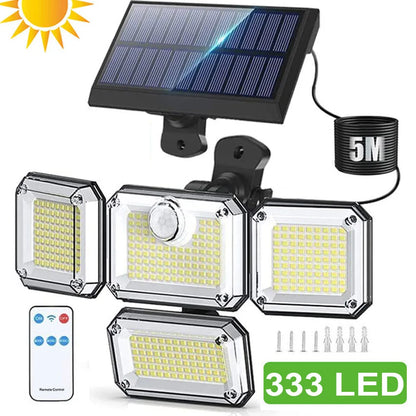 Bright Solar Powered Motion Sensor Outdoor Light