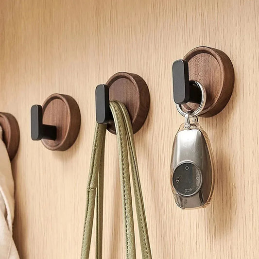 Stylish Wooden Wall Hooks for Keys and Towels - Befez