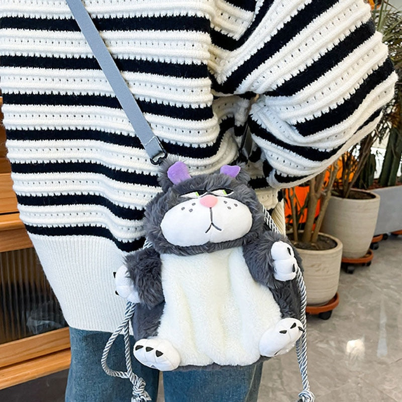 Fun Cat Plush Purse Bag