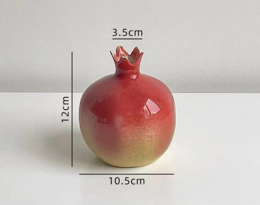 Decorative Red Fruit Ceramic Vase