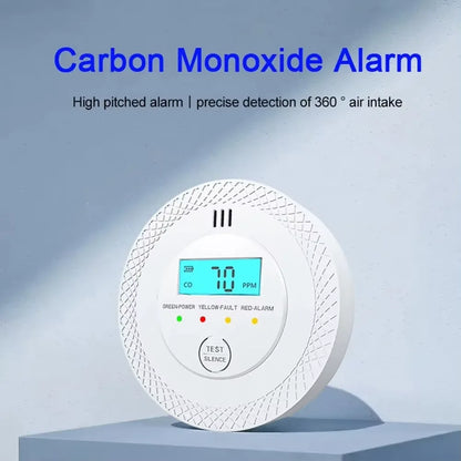 Smart Home Wireless Smoke Alarm with LCD Display