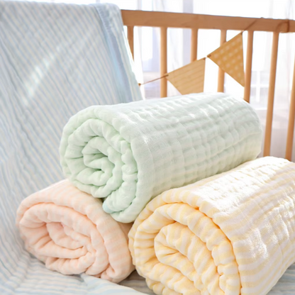 Soft 6-Layer Baby Swaddle Blanket Muslin Cotton Blend