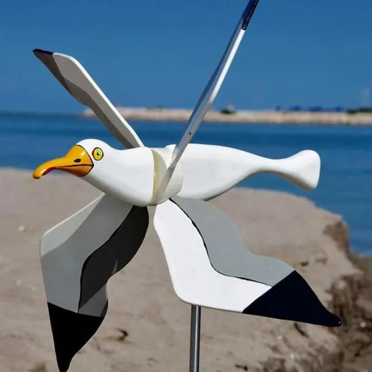 Colorful Outdoor Wind Chime Seagull Spinner Decor - Befez