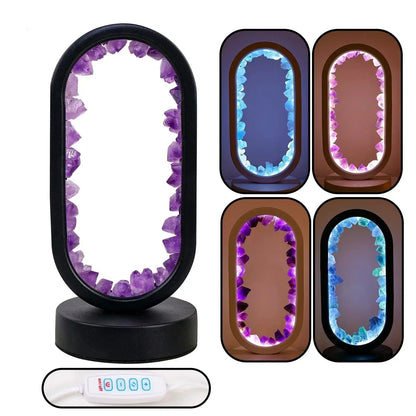 Purple Crystal Table Lamp