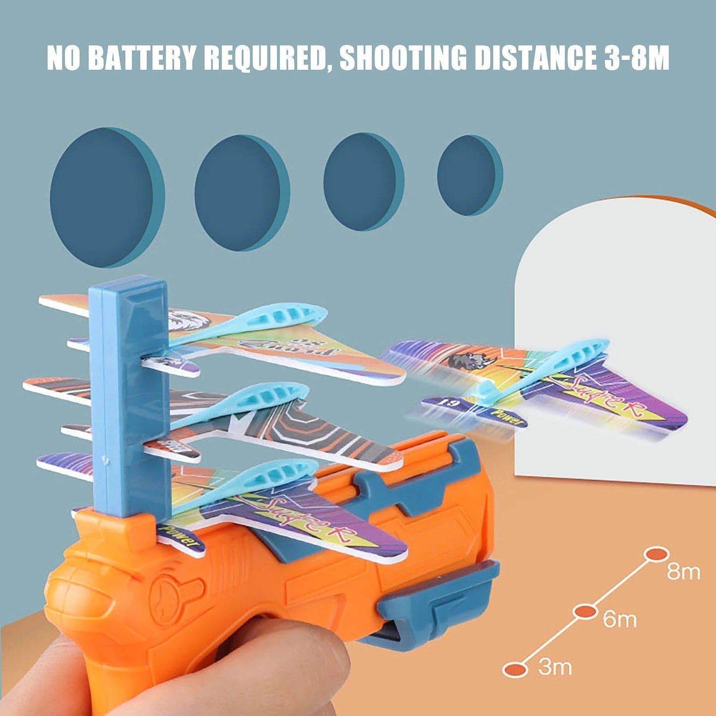Flying Toy Launcher - Kids Airplane Catapult Set