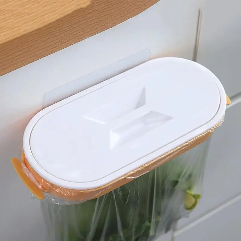 Easy Clip On Trash Bag Holder With Lid