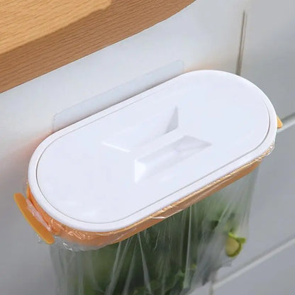 Easy Clip On Trash Bag Holder With Lid