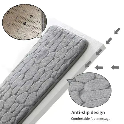 Soft Grip Floor Mat with Memory Foam and Plush Velvet