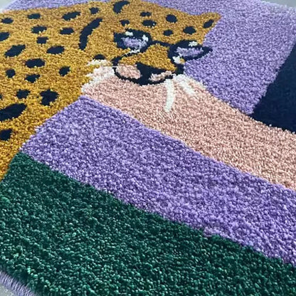 Vibrant Animal Print Bathroom Mat