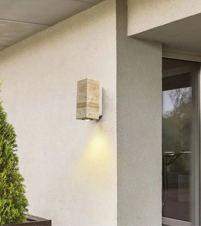 Natural Stone LED Wall Light Fixture