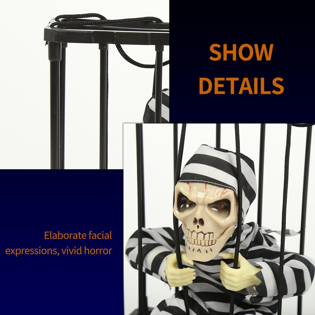 Spooky Prison Skeleton Halloween Decor