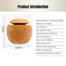 Compact Portable Mini Air Humidifier with LED Night Light