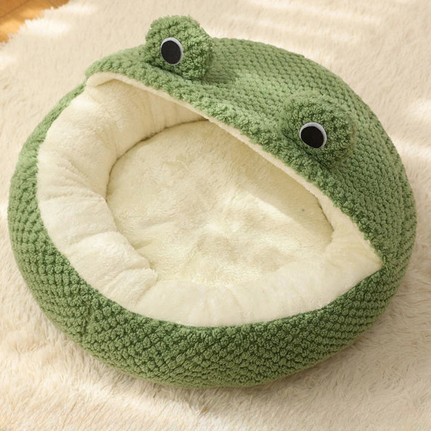 Cozy Pet Hideaway Plush Frog House
