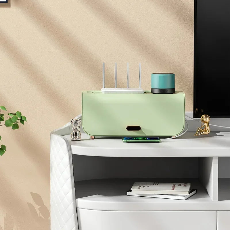 Protective Cable Storage Box with Lid for Home Office