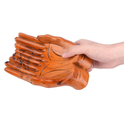 Decorative Wooden Hand Candy Dish Home Decoration