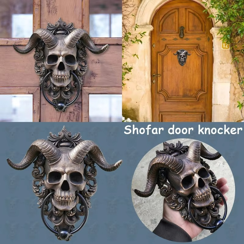 Dark Skull Door Knocker Decoration