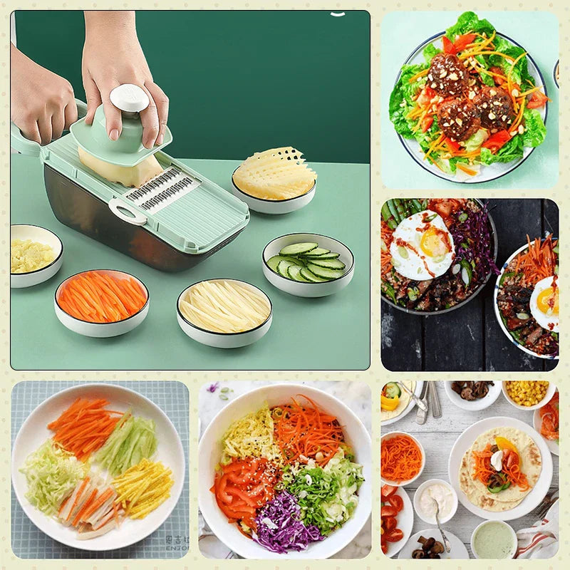 Easy 5-in-1 Vegetable Chopper and Grater Set