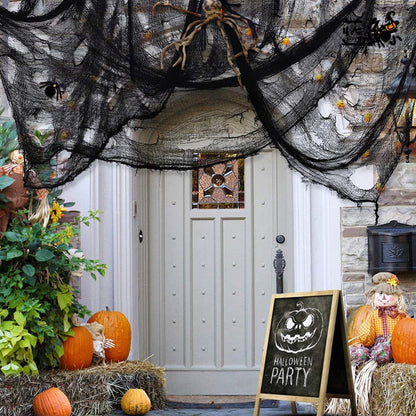 Spooky Fake Stretchy Web Halloween Decor