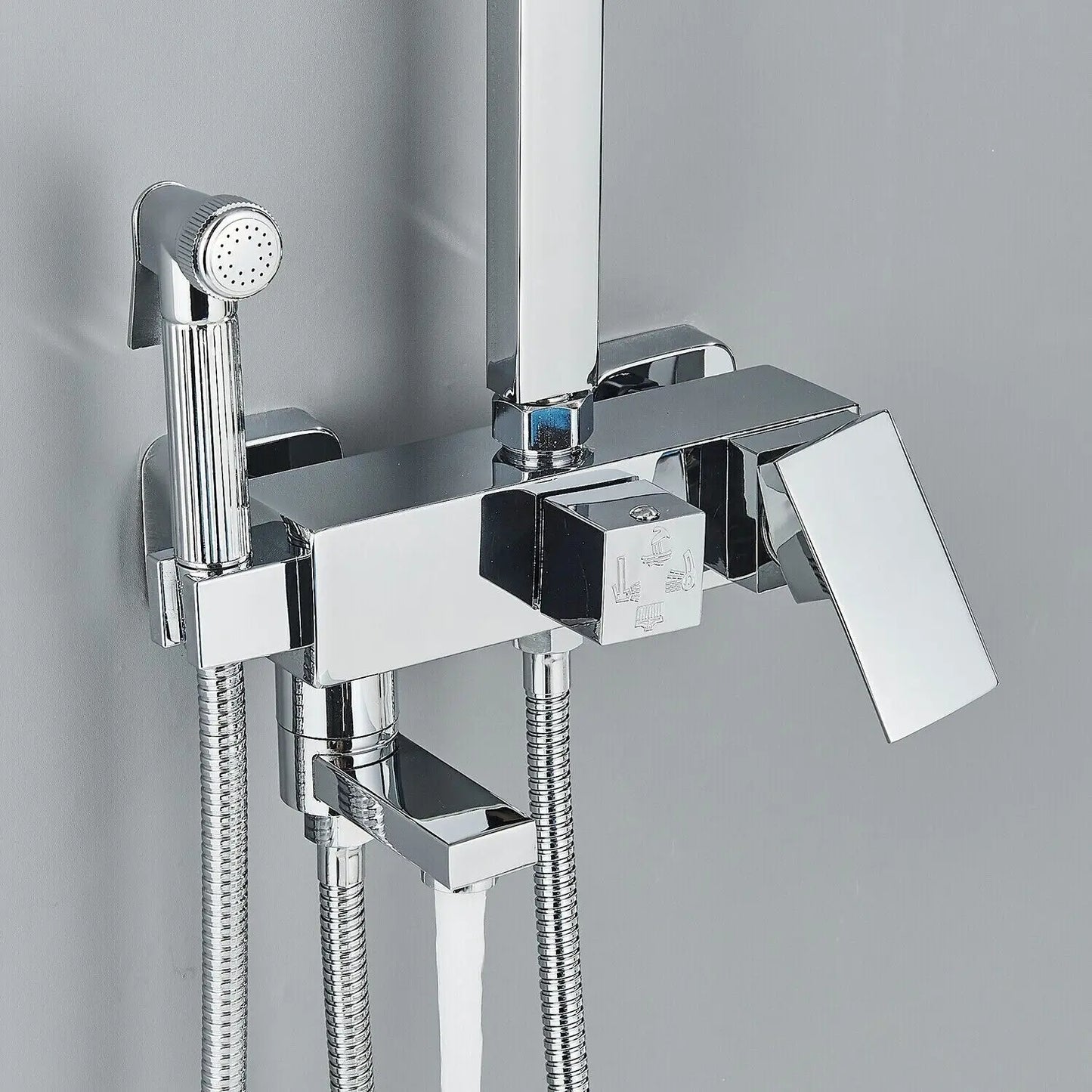 Premium Rain Shower Head Set with 4 Spray Modes