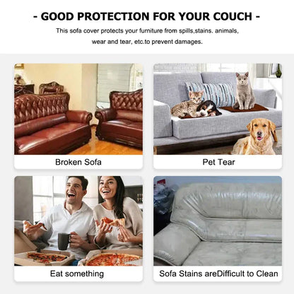 Fits 1-4 Seater, Elastic Sofa Slipcover with Jacquard Pattern