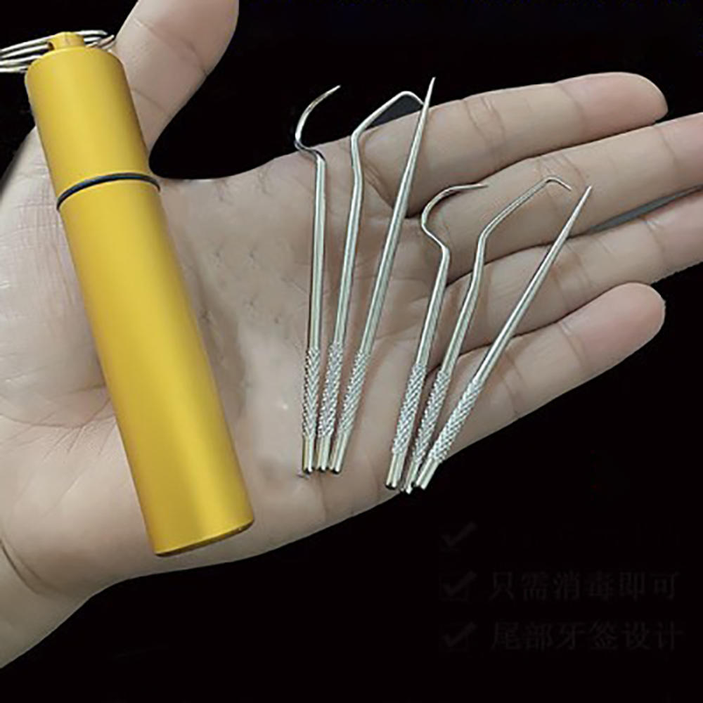 Compact Travel Toothpick Sanitizer Kit