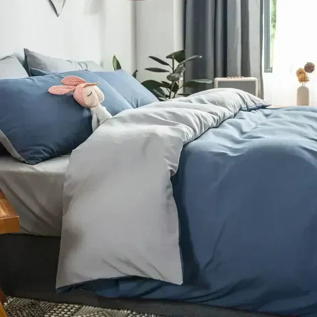 Soft Reversible Duvet Cover Set for Bed