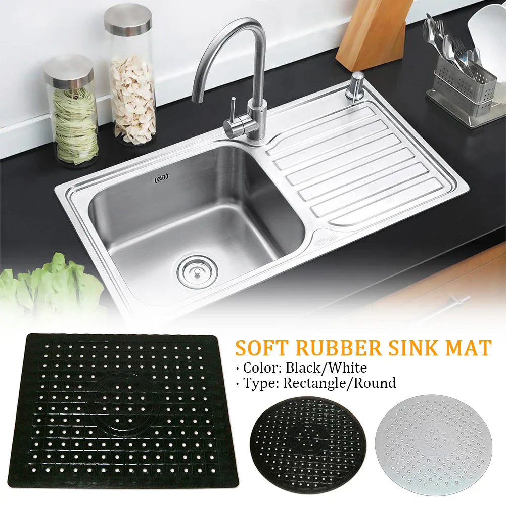 Grip Kitchen Sink Mat, Soft Heat Resistant Silicone Protector