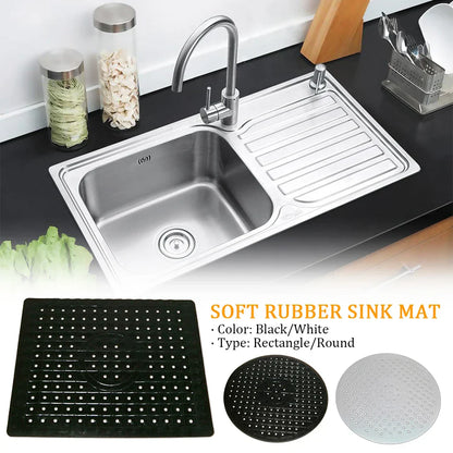 Grip Kitchen Sink Mat, Soft Heat Resistant Silicone Protector