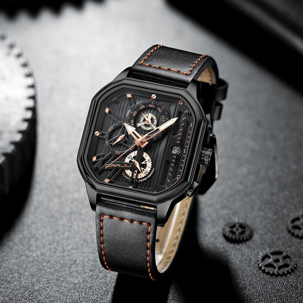 Stylish Wavefront Waterproof Square Watch