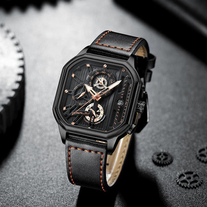 Stylish Wavefront Waterproof Square Watch