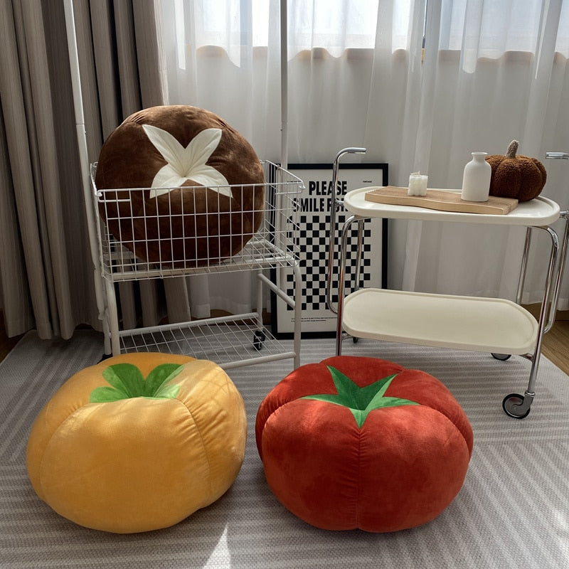 Soft Veggie Print Throw Pillows