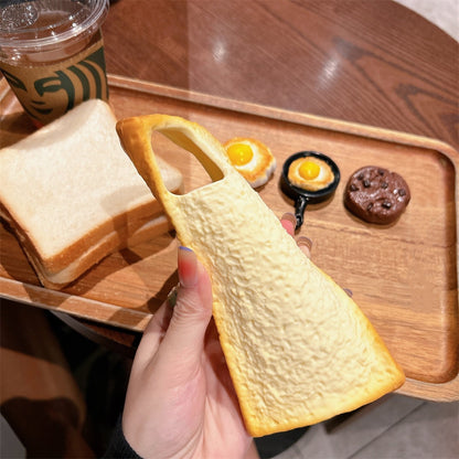Cute 3D Toast Pattern Phone Cover