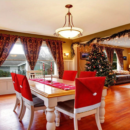 Holiday Chair Covers - Red Velvet Seats