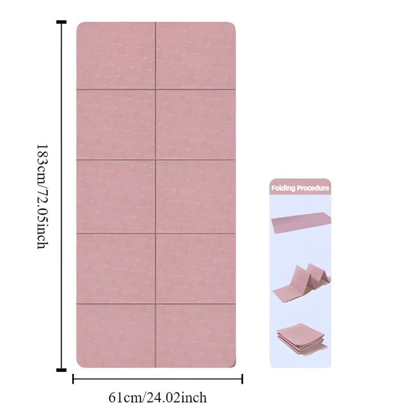 Ultra Thin Foldable Yoga Mat Non Slip Eco Friendly