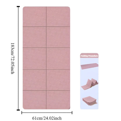 Ultra Thin Foldable Yoga Mat Non Slip Eco Friendly