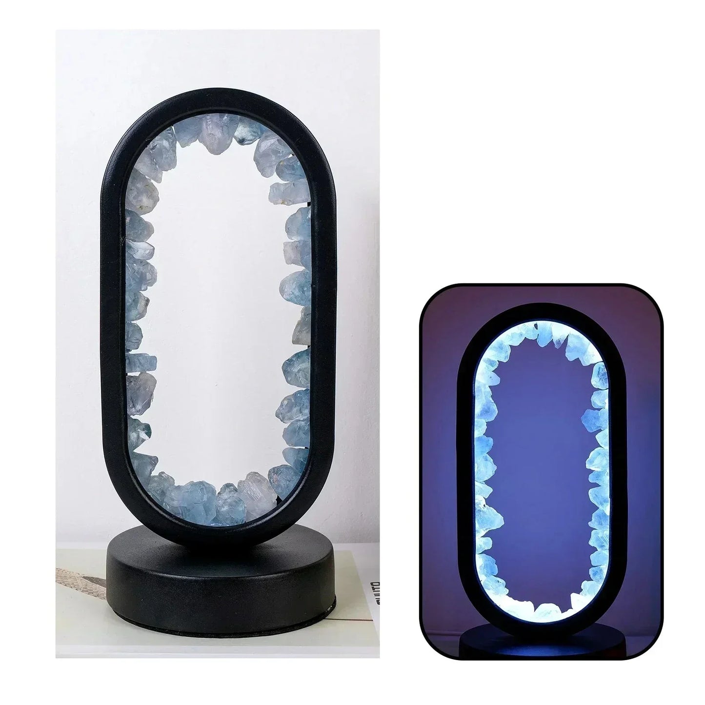 Purple Crystal Table Lamp
