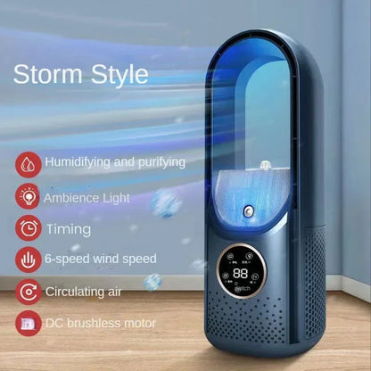 Quiet USB Bladeless Fan with 6 Speed Settings - Befez