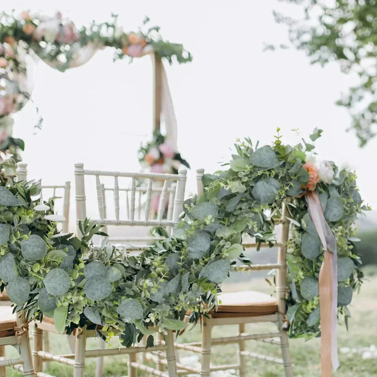 Fresh Eucalyptus Artificial Garland Set
