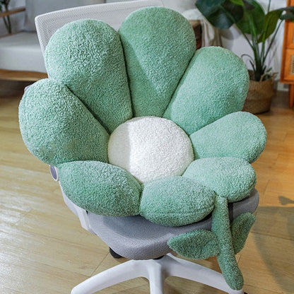 Befez | Yellow Floral Comfortable Chair Cushion