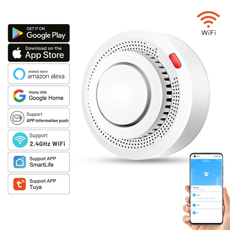 Wireless Home Smoke Detector Fire Alert System