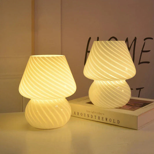 Colorful Glass Mushroom Table Lamp - Befez