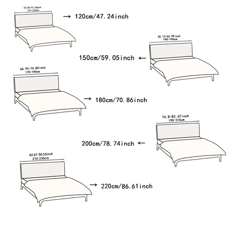 Soft Elastic Headboard Cover Protector