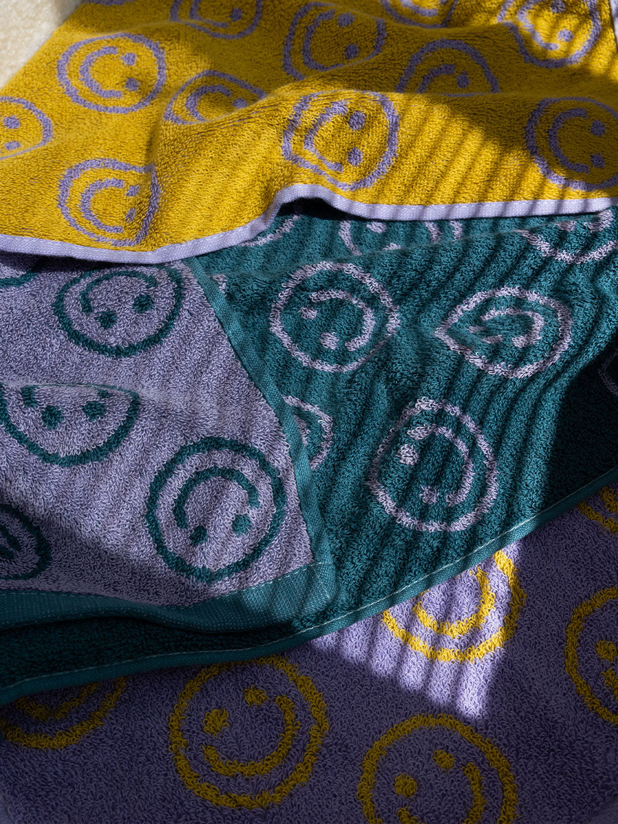 Fun Happy Face Beach Towel